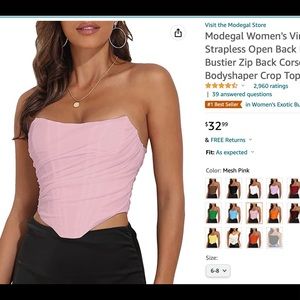 pink corset top